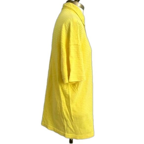 Vintage Versace Yellow Short Sleeve Polo Shirt - 50/XL, made in Italy 🇮🇹 - Picture 7 of 12
